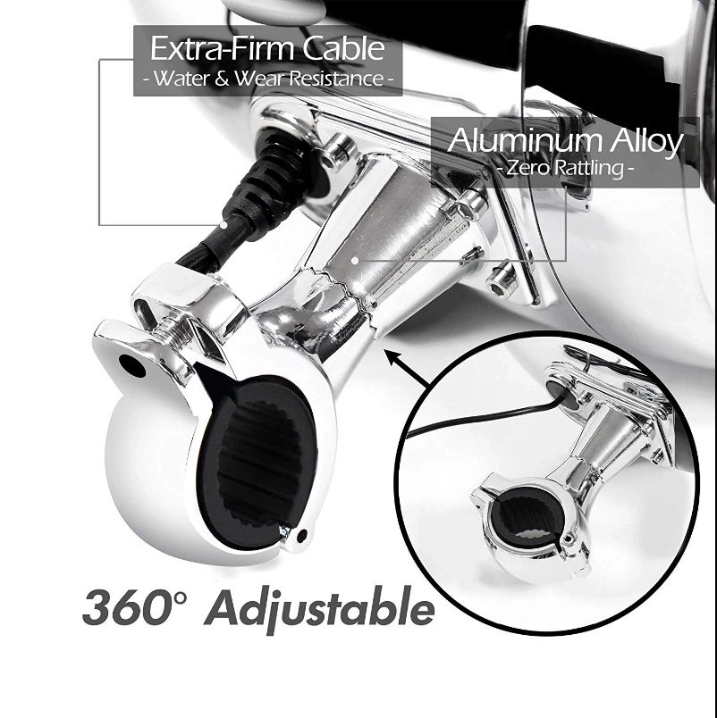 GO HAWK 2 Channel 4 Inch Speakers With Inbuilt Amplifier - Chrome ( 600 Watts) - Image 5